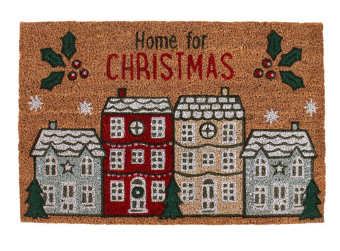 Home for Christmas door mat