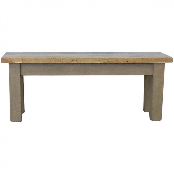 Hand Painted Bench with Chunky Wooden Top