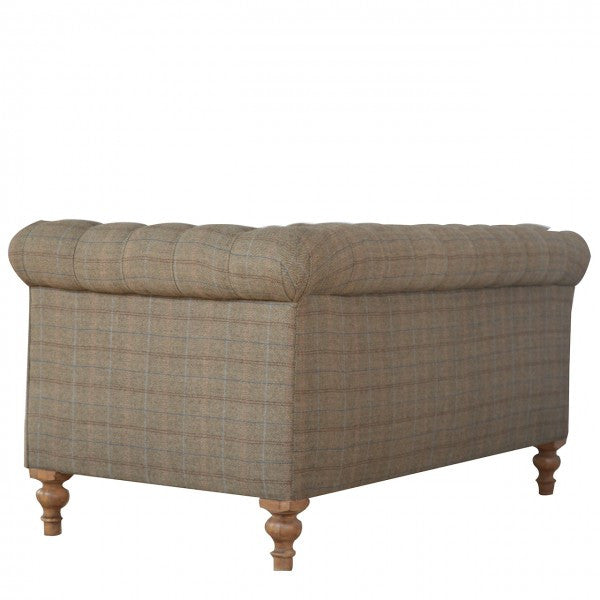 Tweed Chesterfield 2 Seater Sofa
