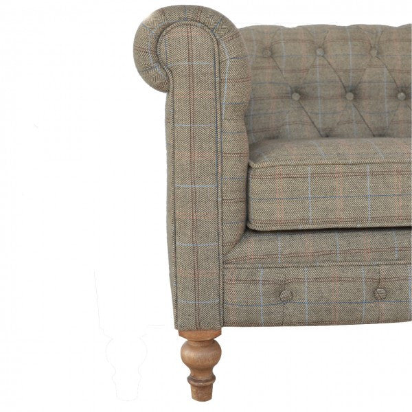 Tweed Chesterfield 2 Seater Sofa