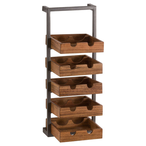 Industrial 10 Bottle Wine Rack