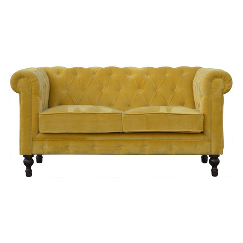 Velvet 2 Seater Chesterfield Sofa